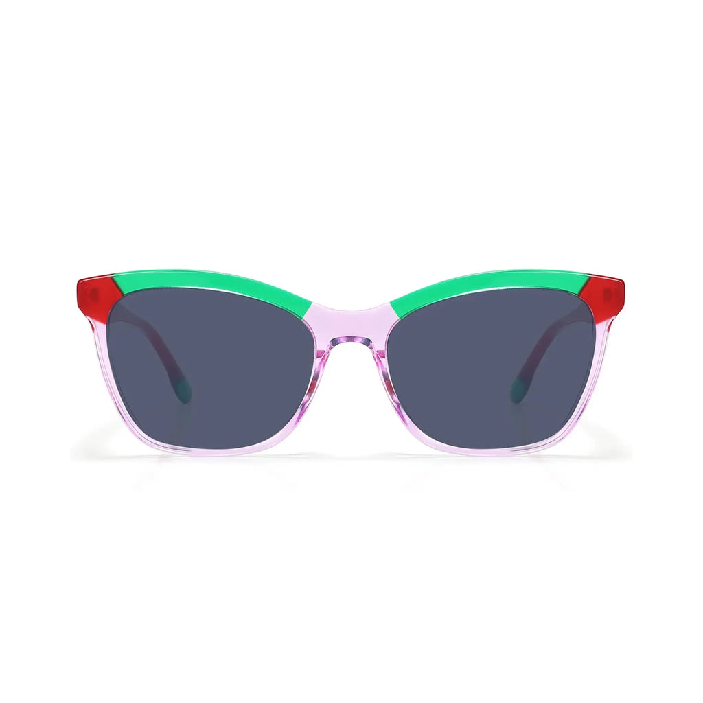 Betty’s Retro Shades Angelica sunglasses in marbled purple with dark grey lenses
