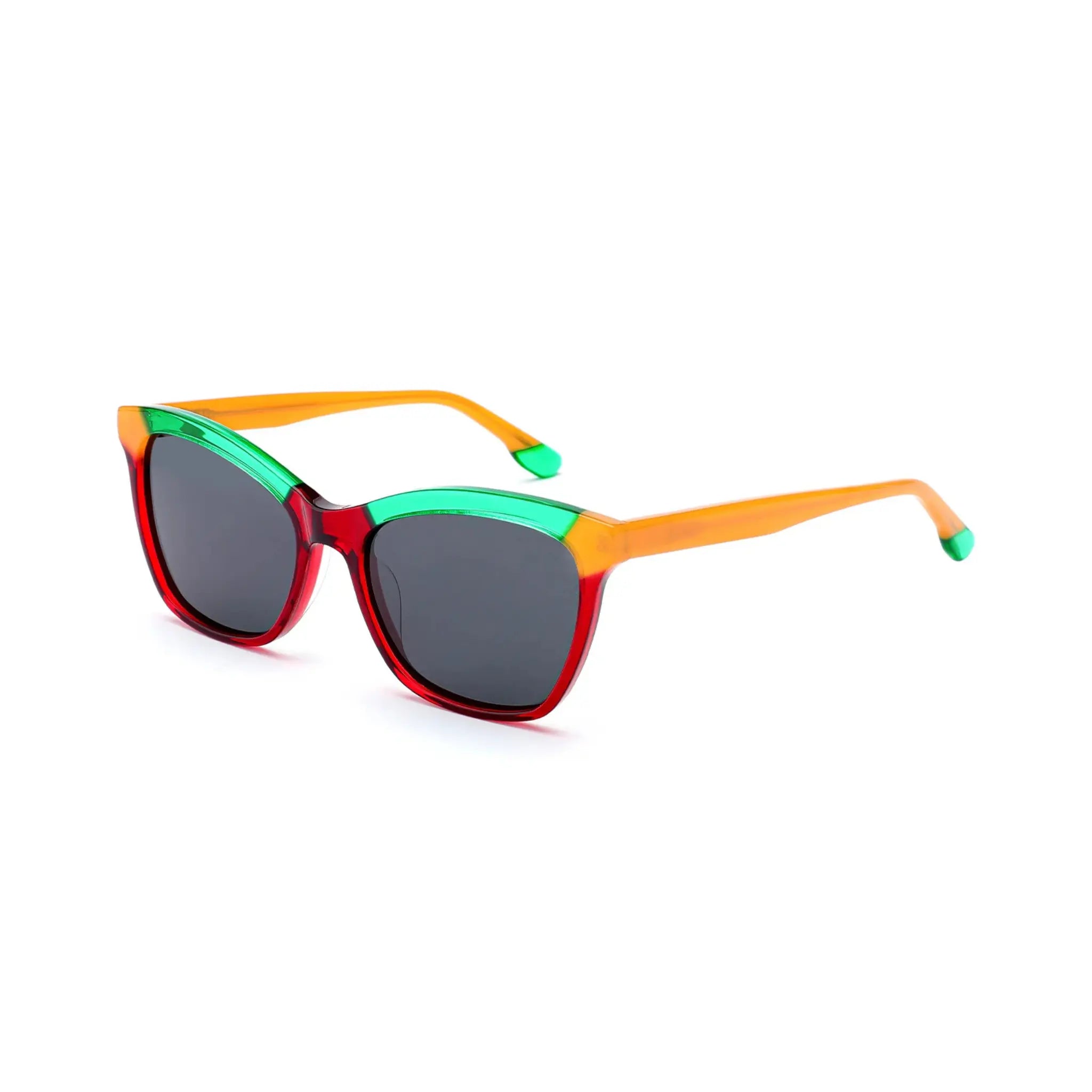 Betty’s Retro Shades Angelica sunglasses in marbled red with dark grey lenses