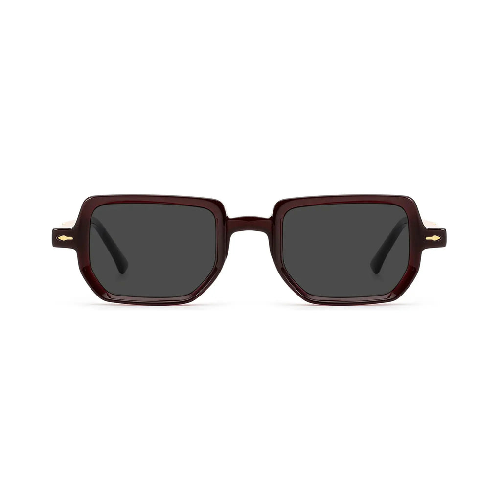 Betty’s Retro Shades Beatrice sunglasses in clear brown with dark grey lenses