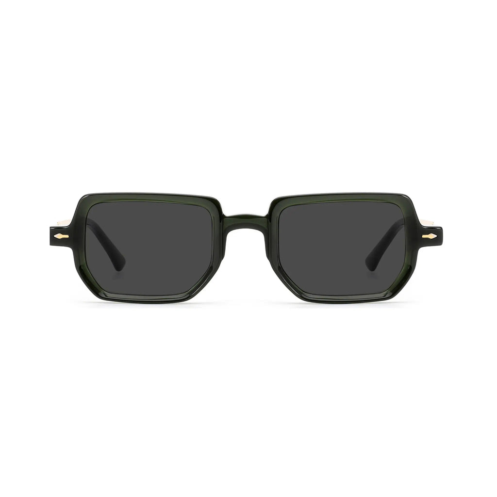 Betty’s Retro Shades Beatrice sunglasses in clear green with dark grey lenses