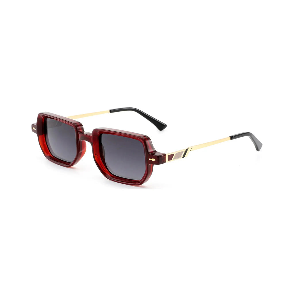Betty’s Retro Shades Beatrice sunglasses in clear red with dark grey lenses
