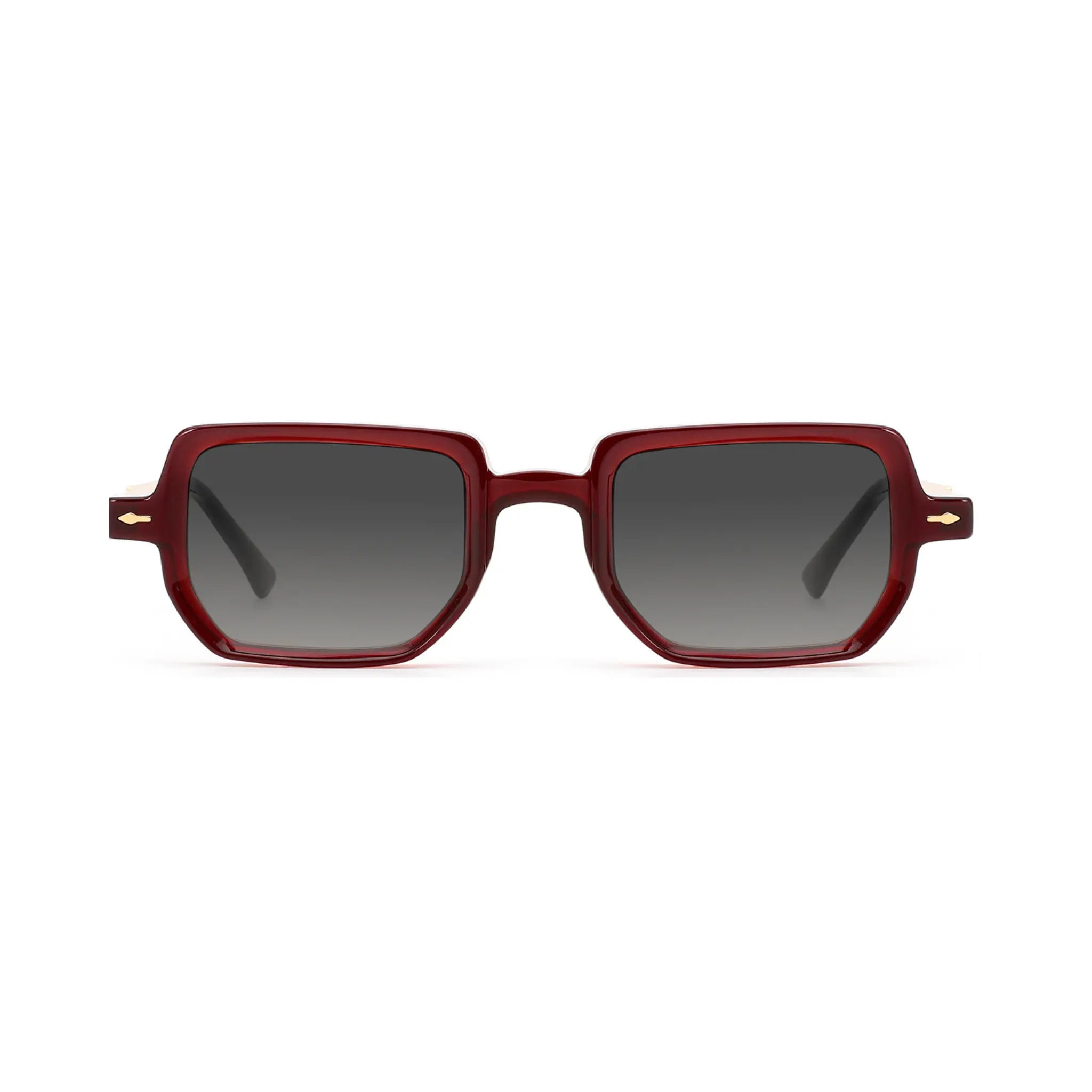 Betty’s Retro Shades Beatrice sunglasses in clear red with dark grey lenses