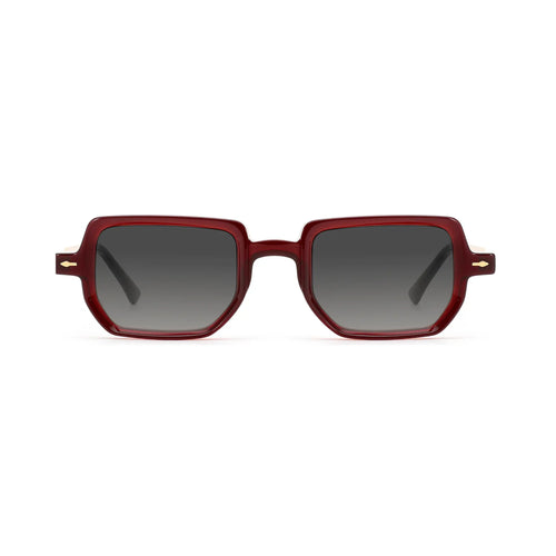 Betty’s Retro Shades Beatrice sunglasses in clear red with dark grey lenses