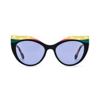 Betty’s Retro Shades Birdie sunglasses in marbled black with dark grey lenses