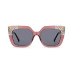 Betty’s Retro Shades Bunny sunglasses in clear red with dark grey lenses