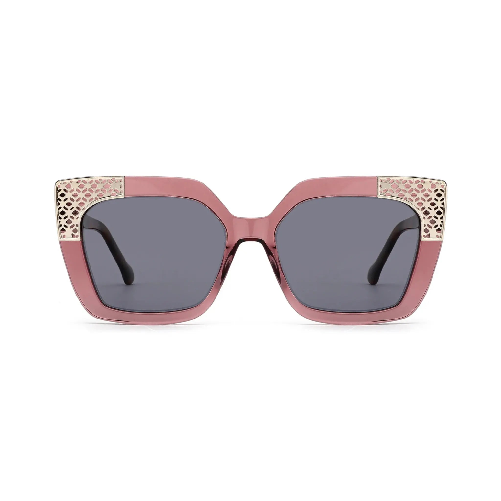 Betty’s Retro Shades Bunny sunglasses in clear red with dark grey lenses