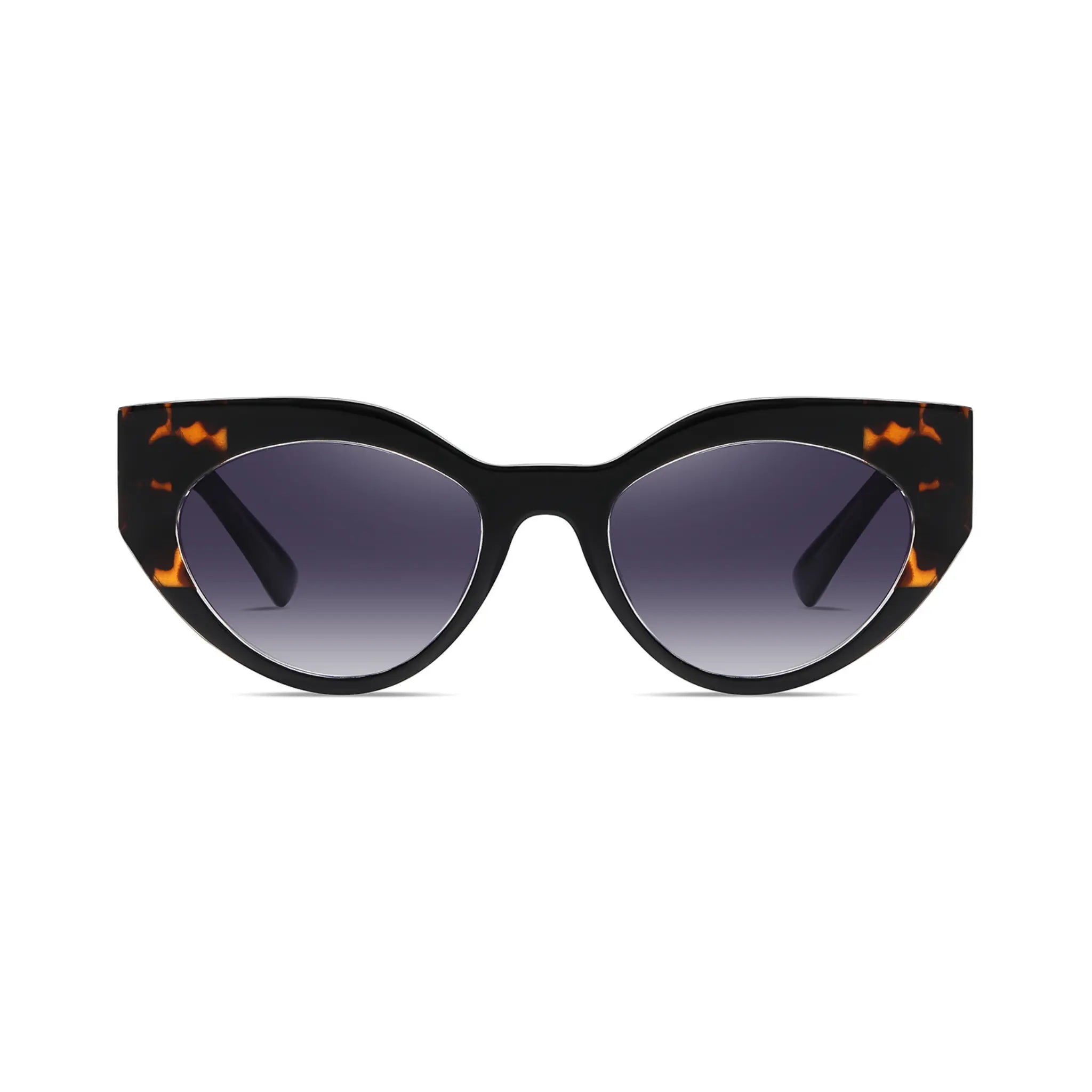 Betty’s Retro Shades Carlotta sunglasses in marbled black with grey gradient lenses