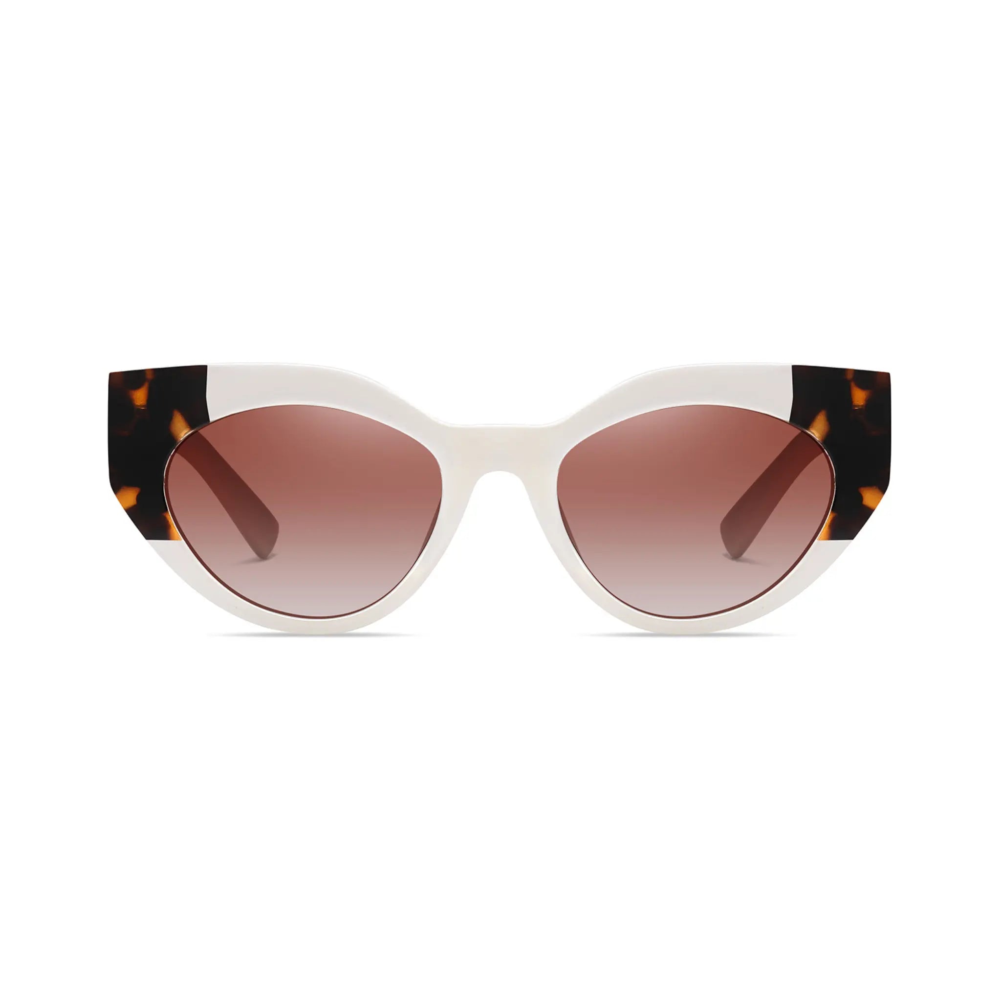 Betty’s Retro Shades Carlotta sunglasses in white with amber gradient lenses