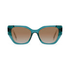 Betty’s Retro Shades Celeste sunglasses in clear green with amber gradient lenses