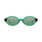 Betty’s Retro Shades Daisy sunglasses in marbled green with green gradient lenses
