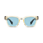 Betty’s Retro Shades Delilah sunglasses in clear yellow with light blue lenses