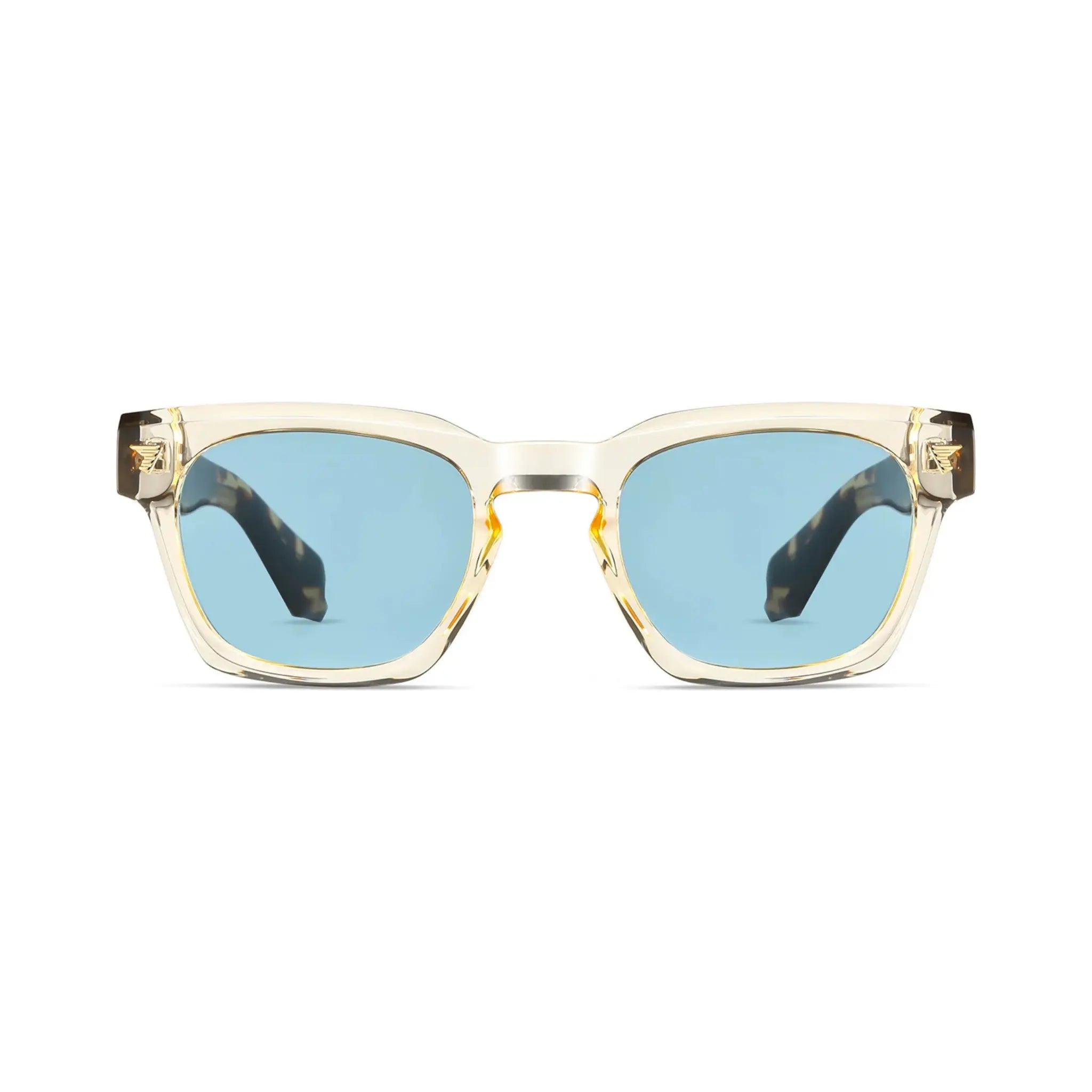 Betty’s Retro Shades Delilah sunglasses in clear yellow with light blue lenses
