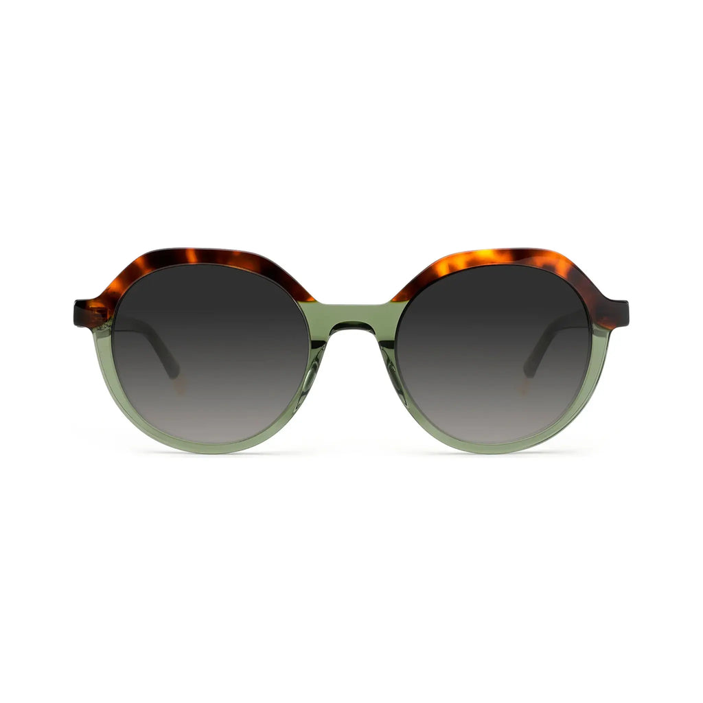 Betty’s Retro Shades Dotty sunglasses in marbled green with grey gradient lenses