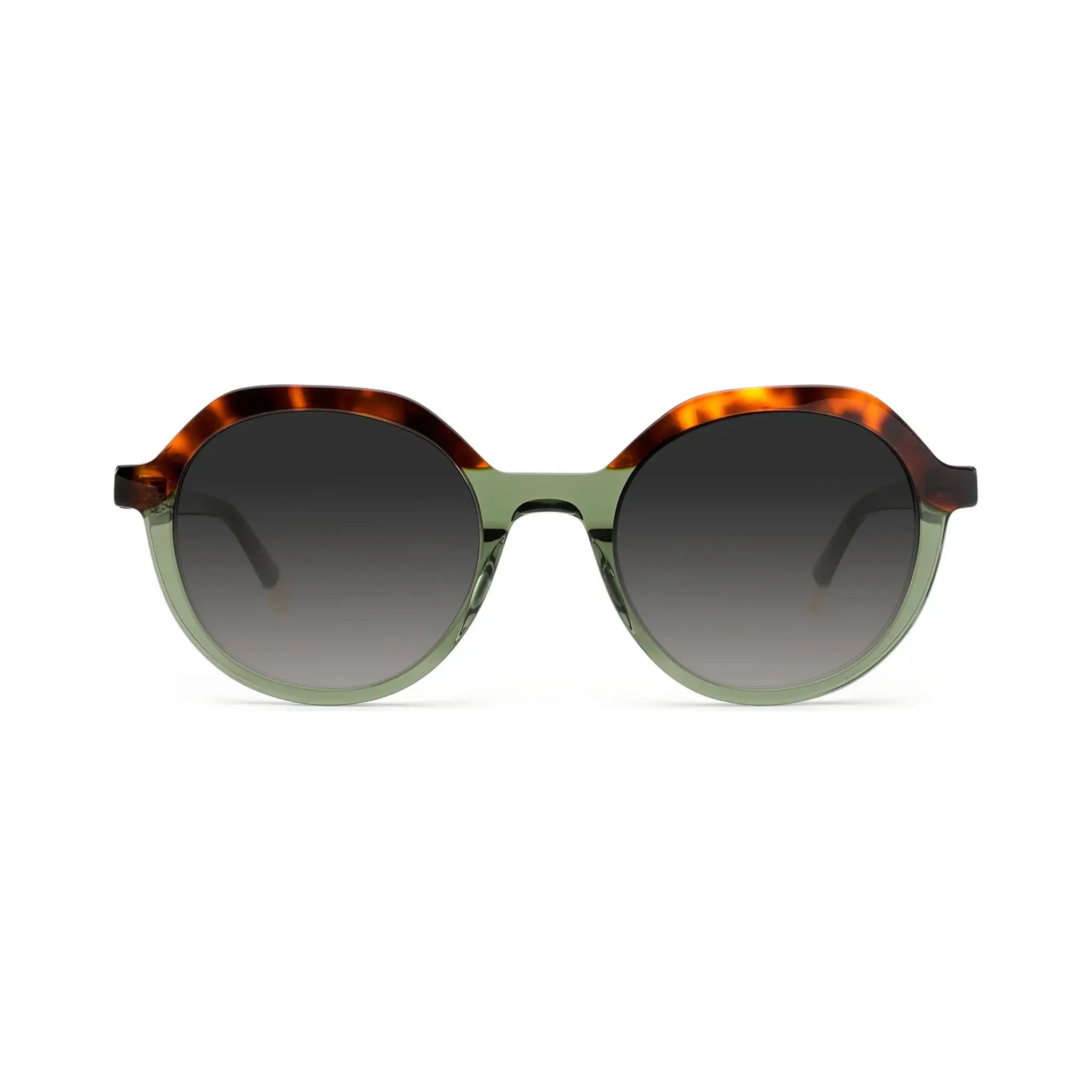 Betty’s Retro Shades Dotty sunglasses in marbled green with grey gradient lenses