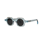 Betty’s Retro Shades Edna sunglasses in clear blue with dark grey lenses