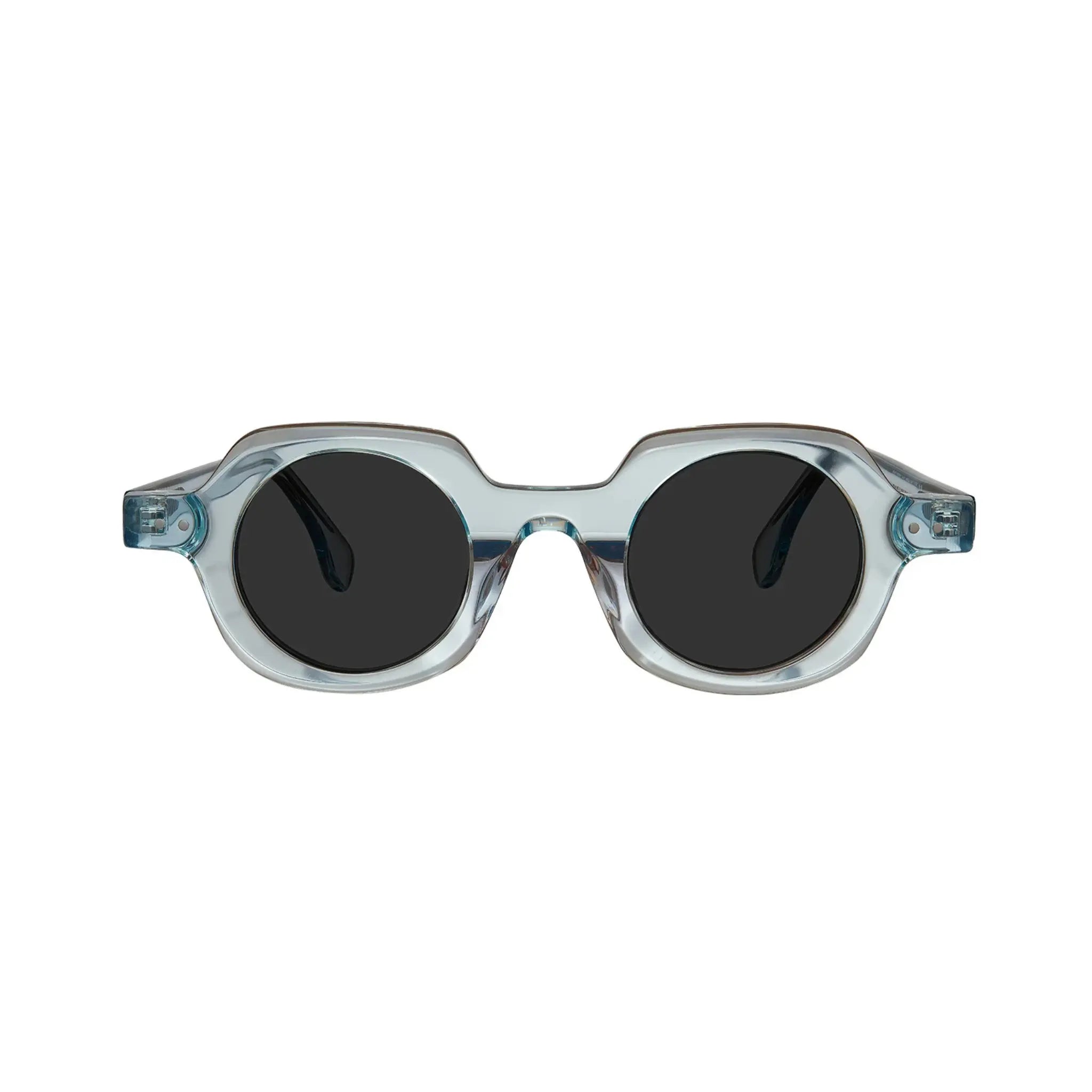 Betty’s Retro Shades Edna sunglasses in clear blue with dark grey lenses