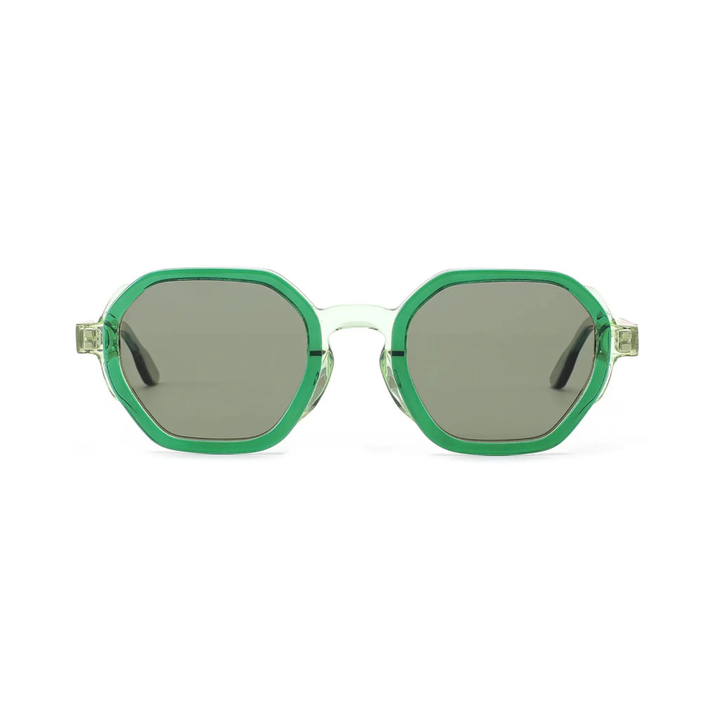 Betty’s Retro Shades Elise sunglasses in clear green with green lenses
