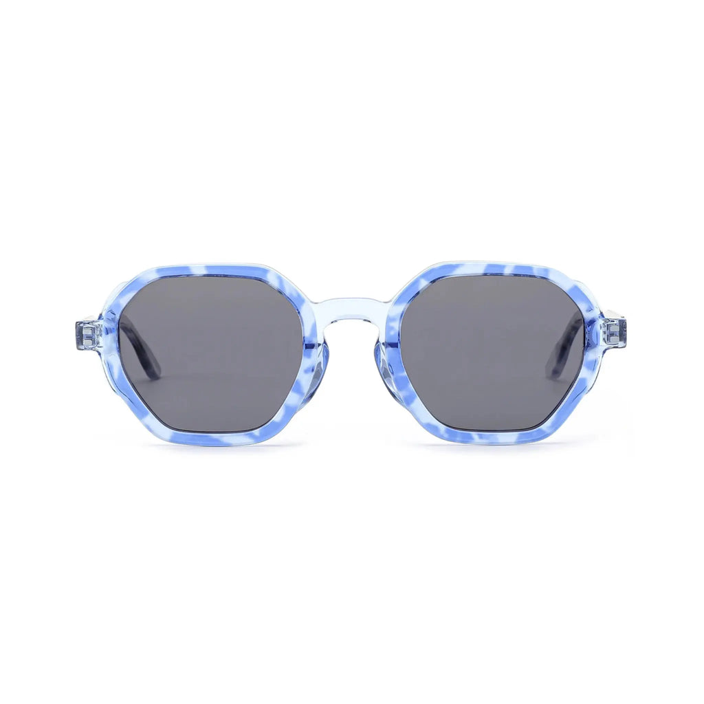 Betty’s Retro Shades Elise sunglasses in marbled blue with dark grey lenses