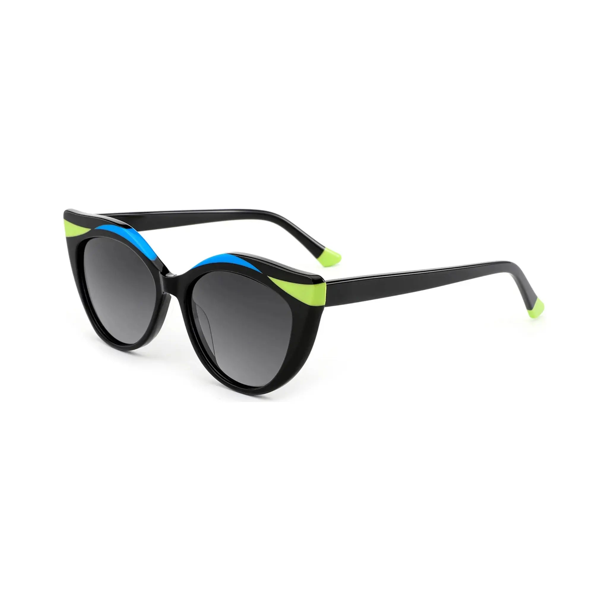 Betty’s Retro Shades Evelyn sunglasses in marbled black with grey gradient lenses