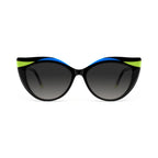 Betty’s Retro Shades Evelyn sunglasses in marbled black with grey gradient lenses