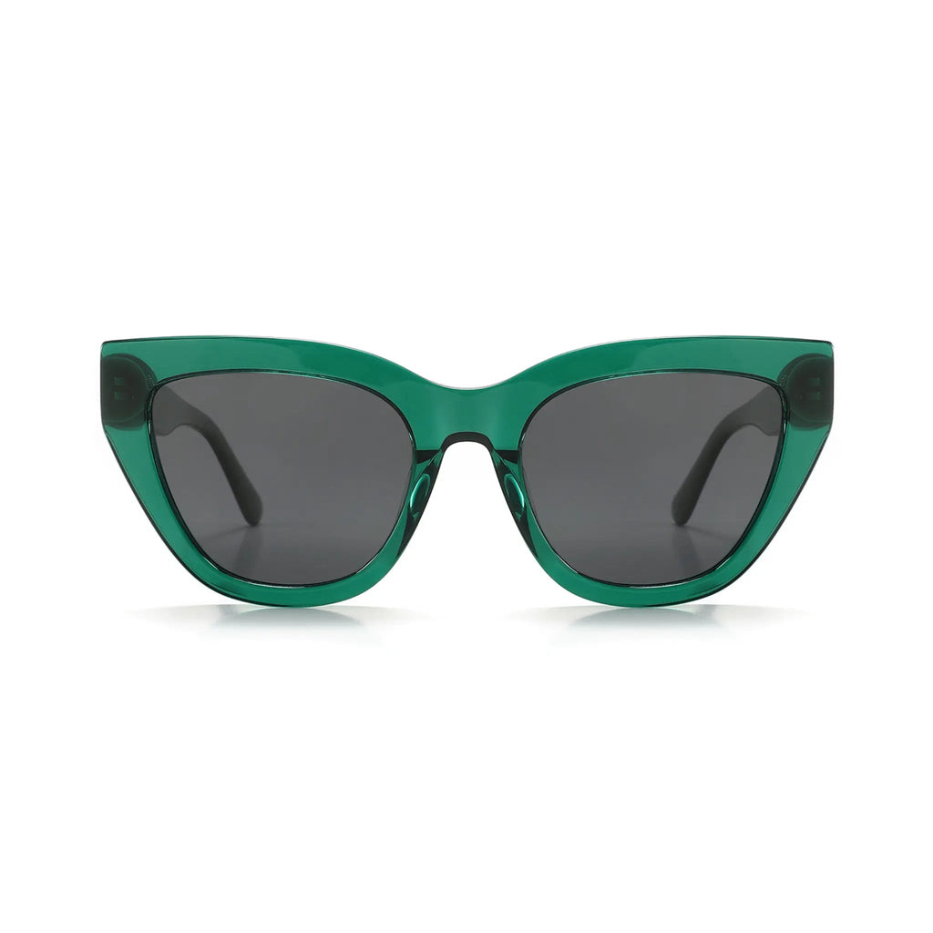 Betty’s Retro Shades Faye sunglasses in clear green with dark grey lenses