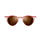Betty’s Retro Shades Gigi sunglasses in marbled orange with amber lenses