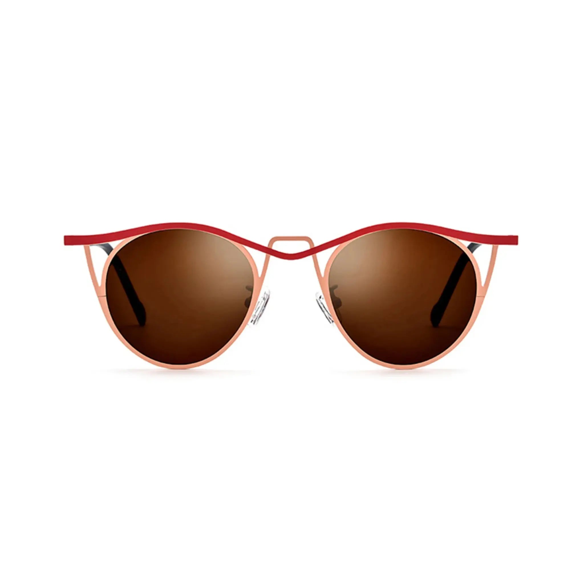 Betty’s Retro Shades Gigi sunglasses in marbled orange with amber lenses
