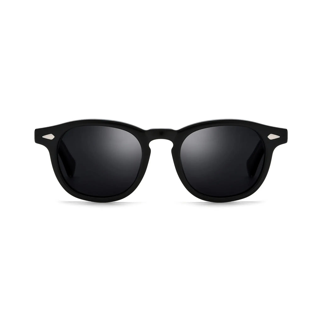 Betty’s Retro Shades Iris sunglasses in black with dark grey lenses