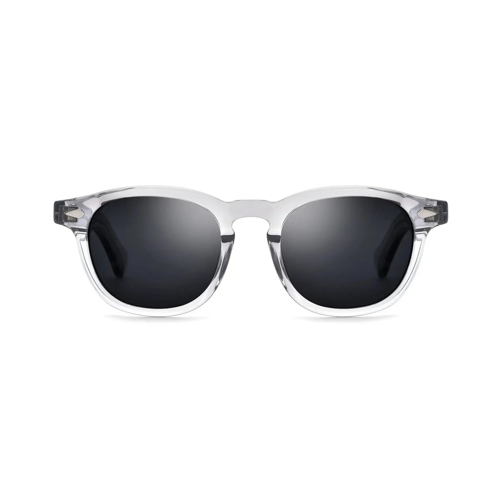 Betty’s Retro Shades Iris sunglasses in clear grey with dark grey lenses