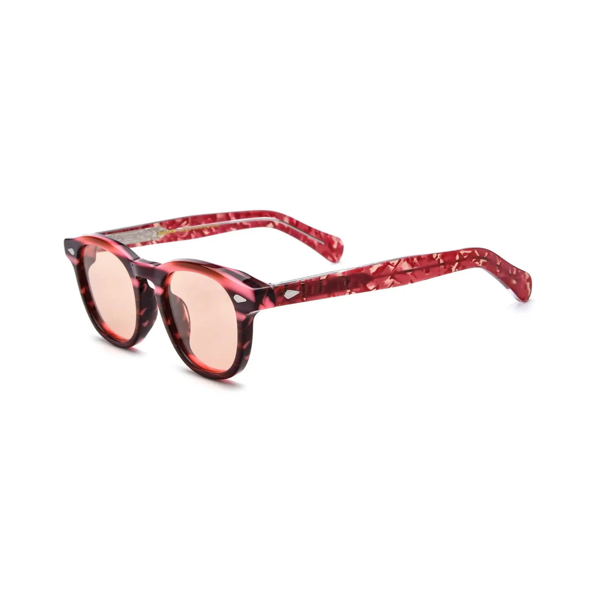 Betty’s Retro Shades Iris sunglasses in marbled red with rose lenses