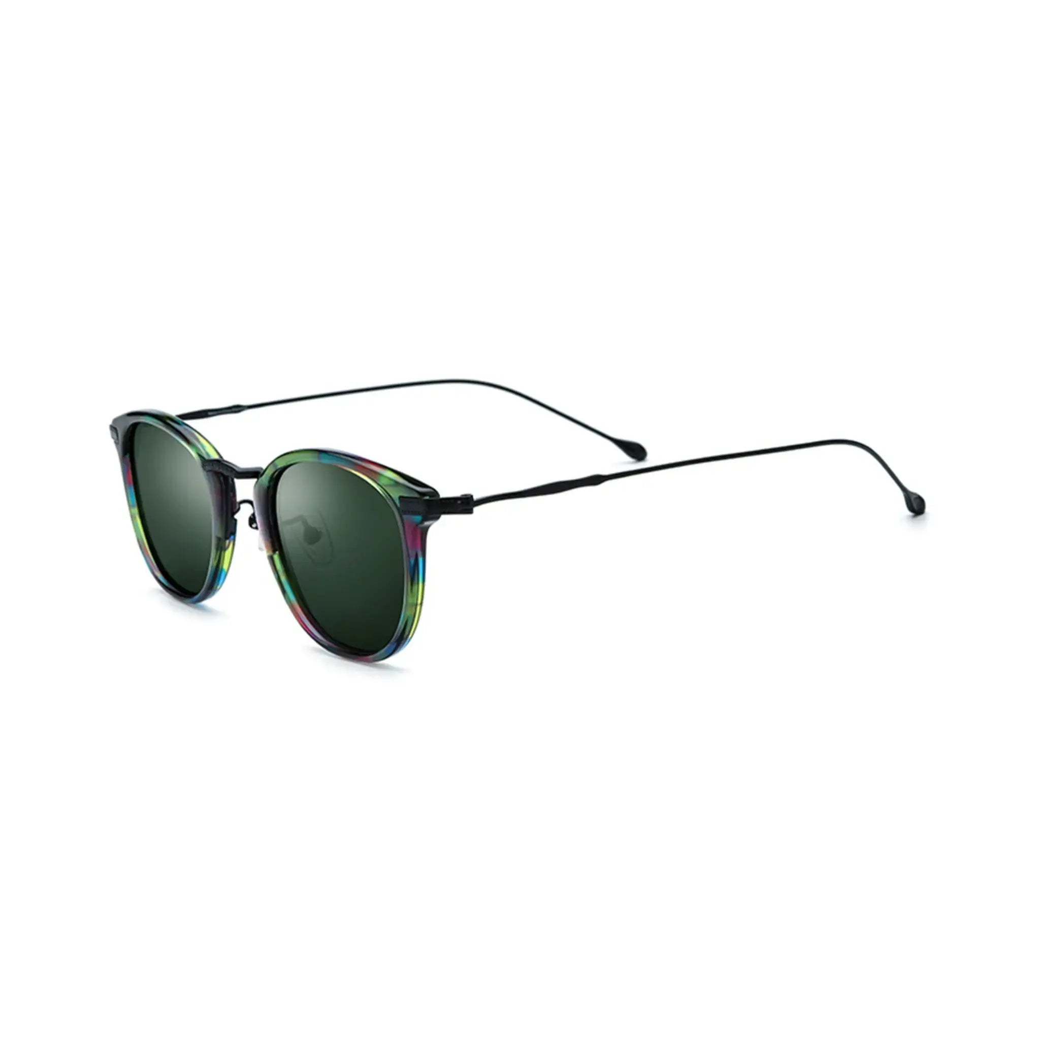 Betty’s Retro Shades Jean sunglasses in marbled green with dark green lenses