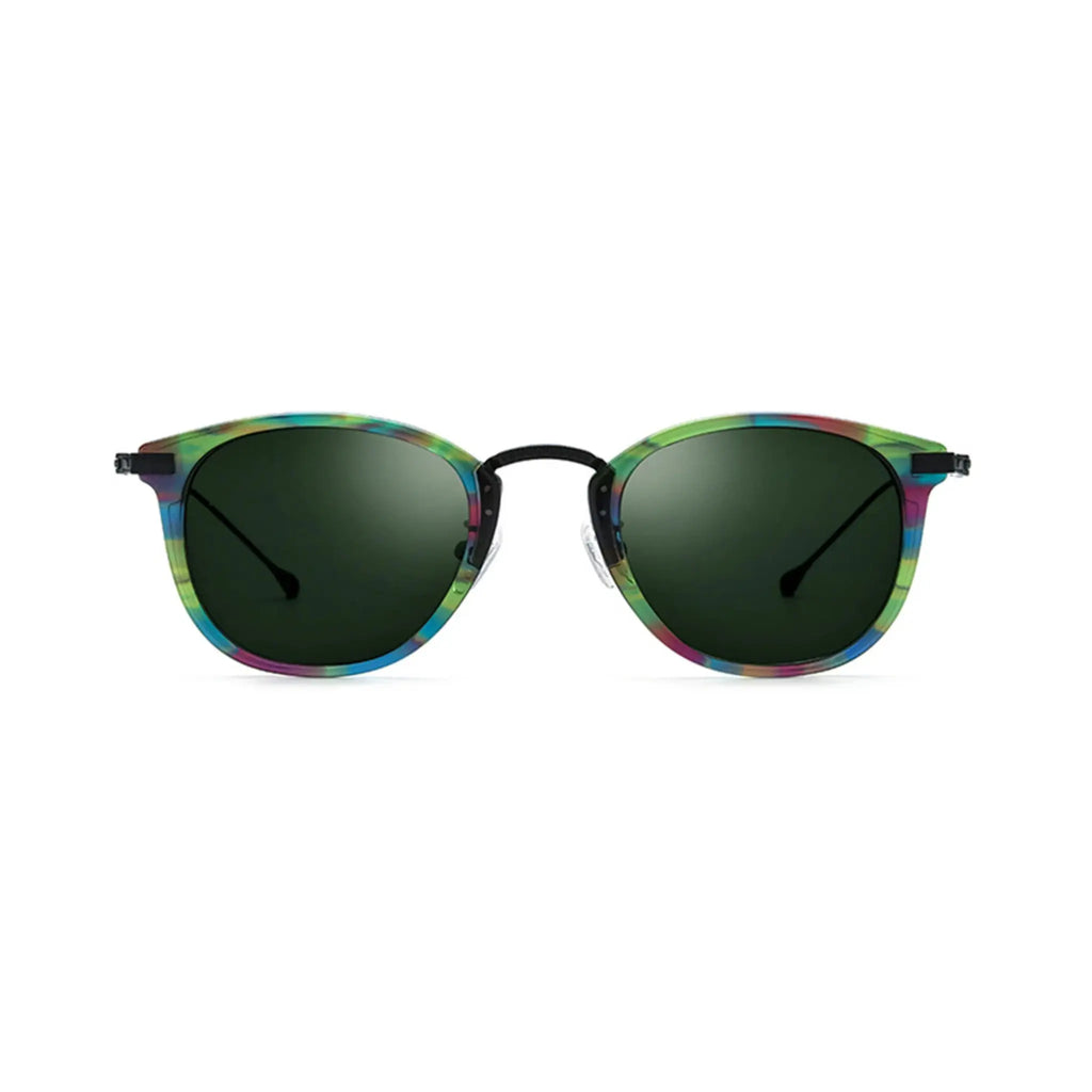 Betty’s Retro Shades Jean sunglasses in marbled green with dark green lenses