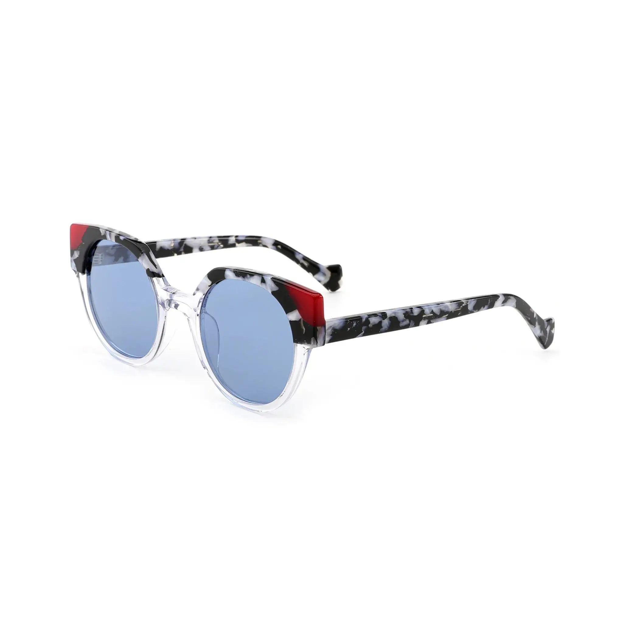 Betty’s Retro Shades Joyce sunglasses in frost with blue lenses