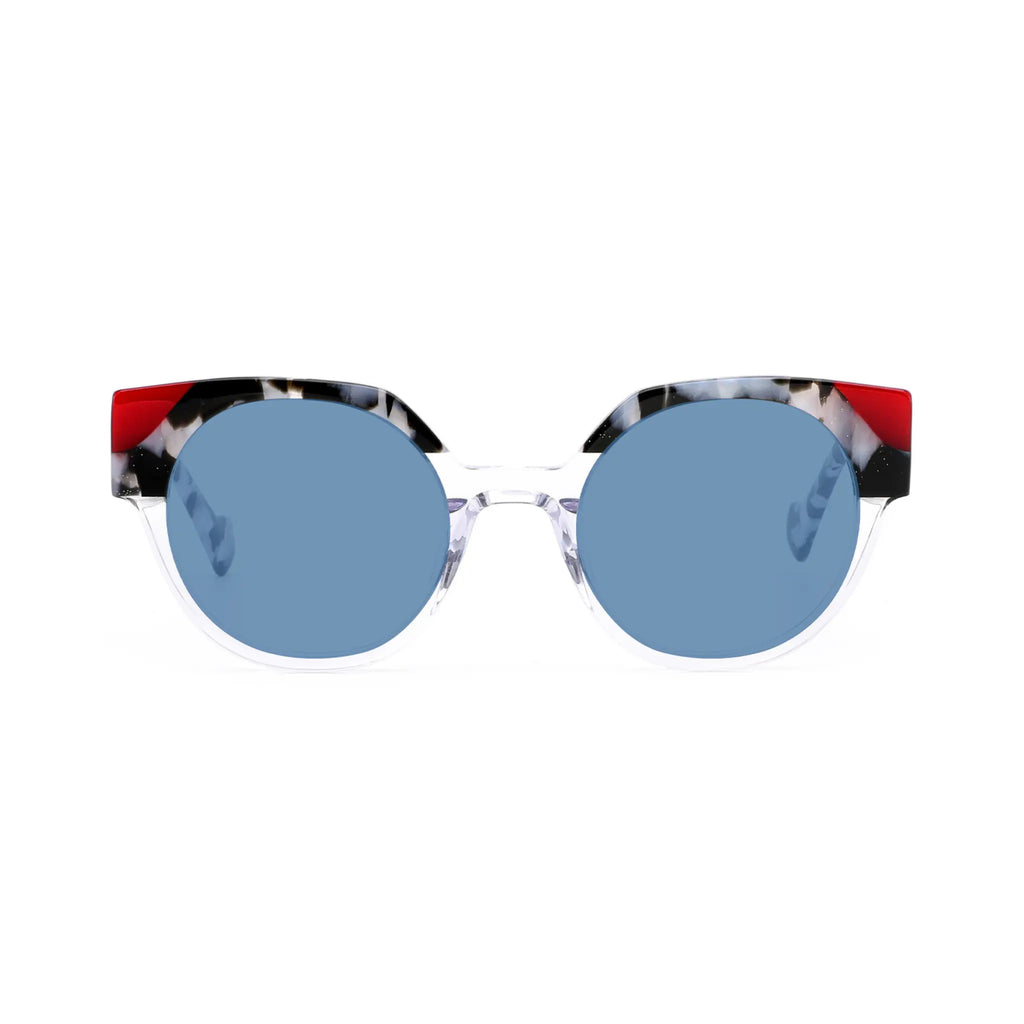 Betty’s Retro Shades Joyce sunglasses in frost with blue lenses