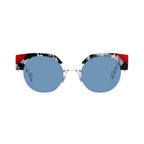 Betty’s Retro Shades Joyce sunglasses in frost with blue lenses