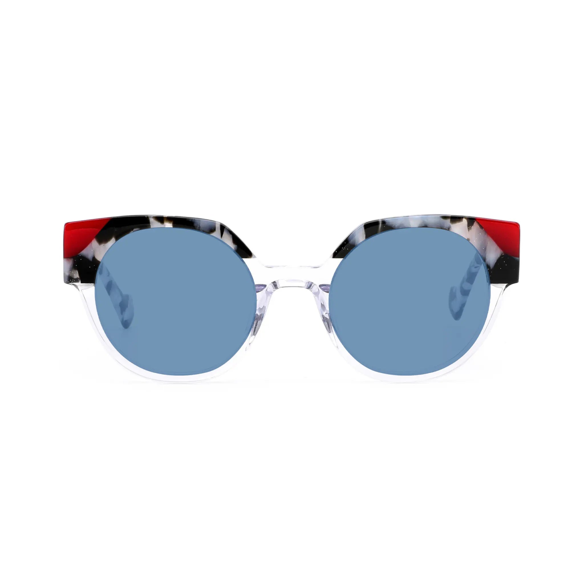 Betty’s Retro Shades Joyce sunglasses in frost with blue lenses