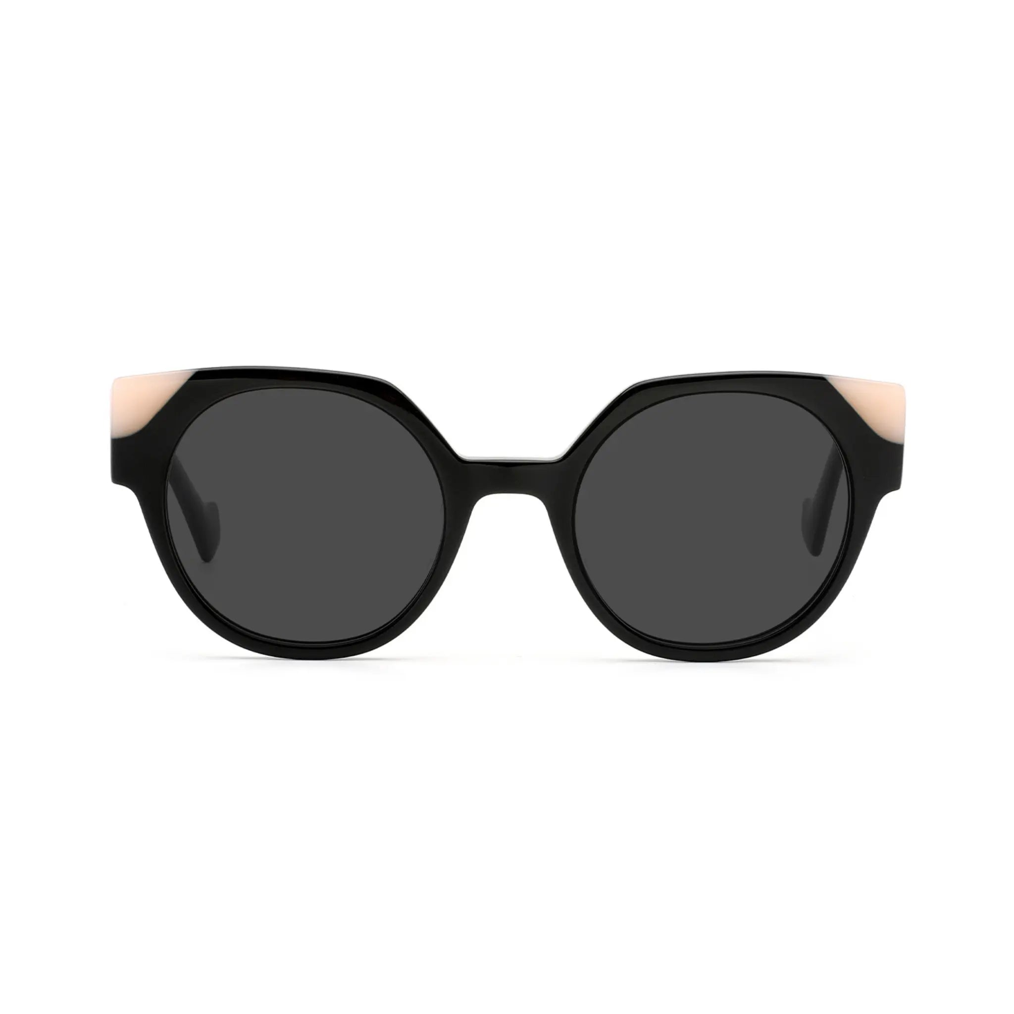 Betty’s Retro Shades Joyce sunglasses in marbled black with dark grey lenses