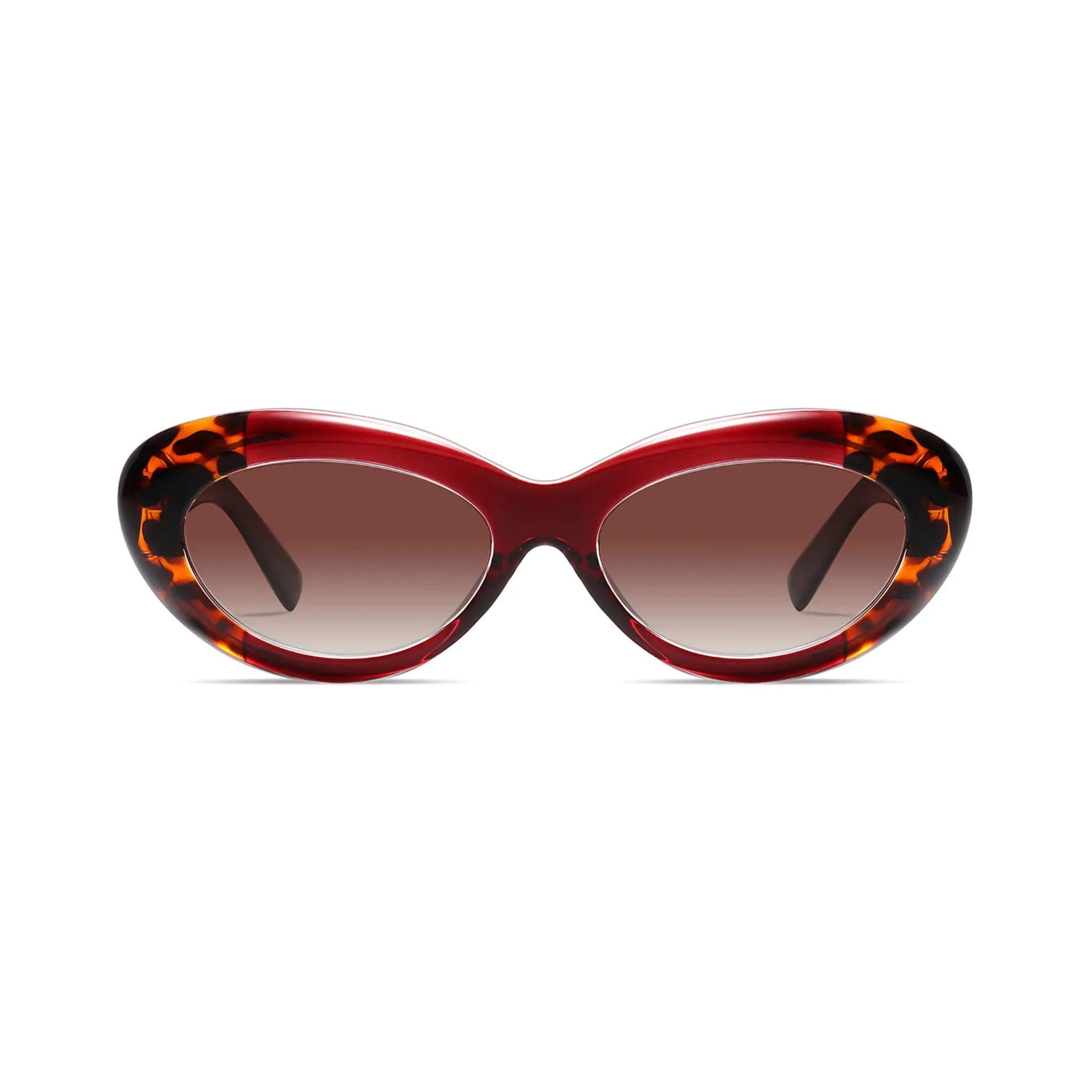 Betty’s Retro Shades June sunglasses in marbled brown with amber gradient lenses