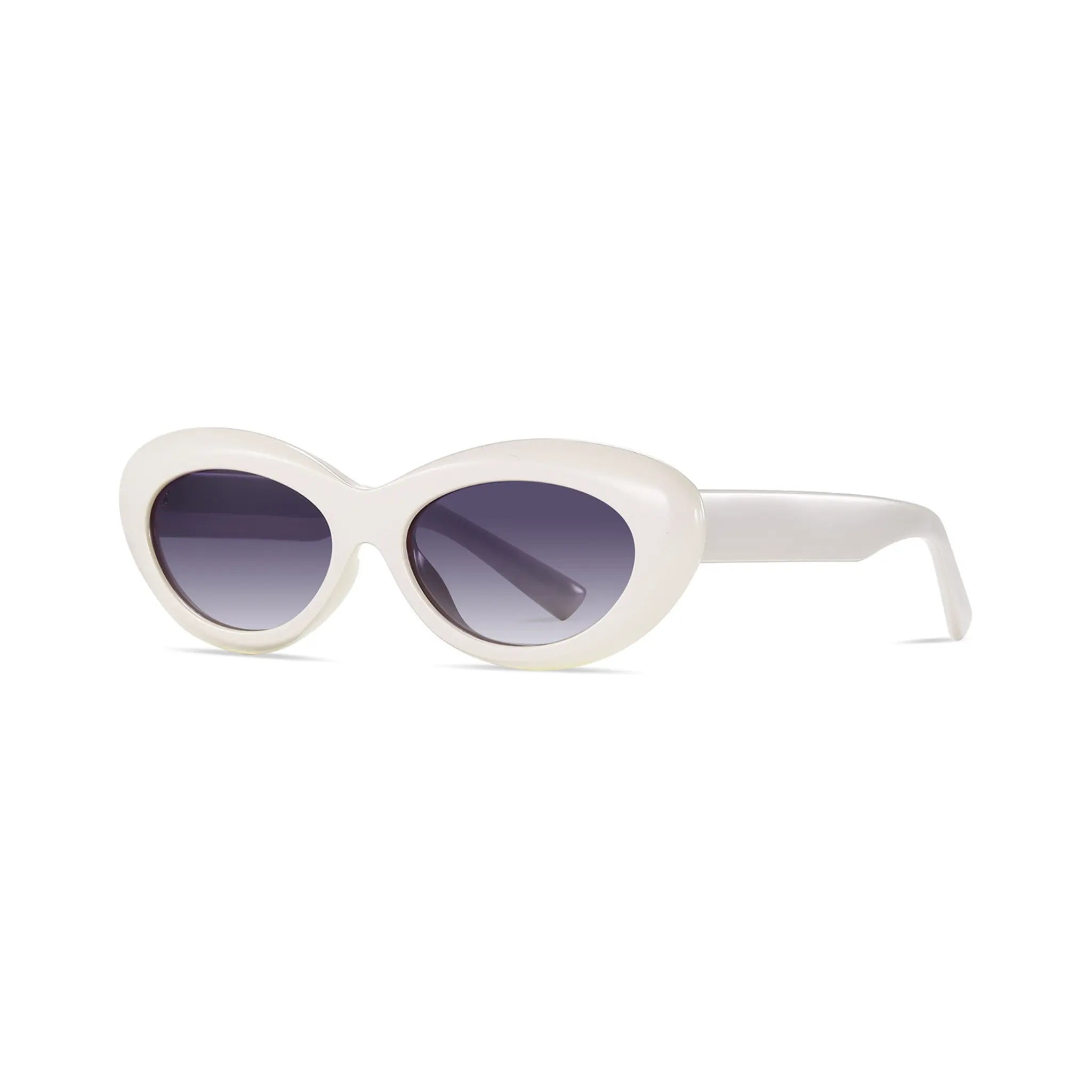 Betty’s Retro Shades June sunglasses in white with grey gradient lenses