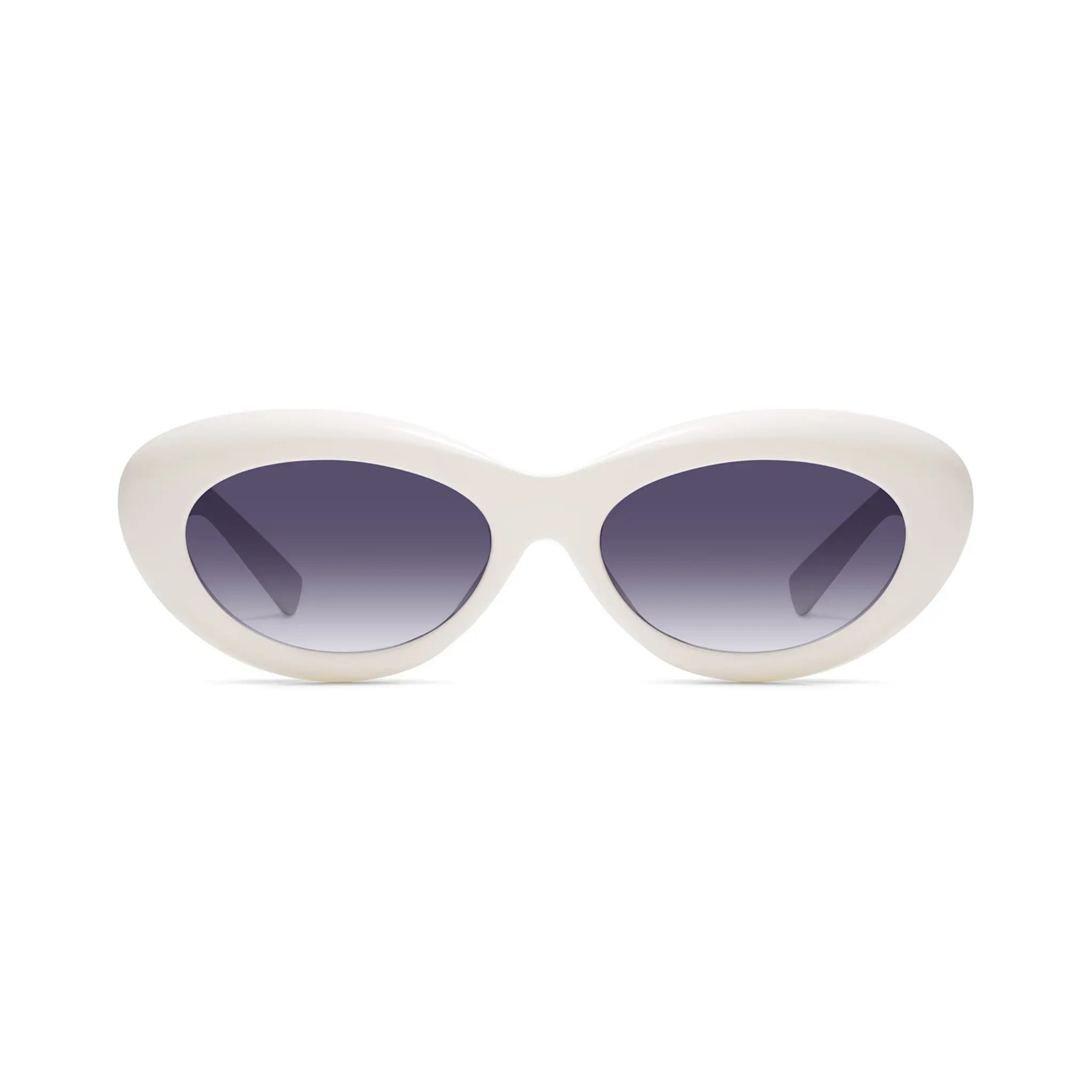 Betty’s Retro Shades June sunglasses in white with grey gradient lenses