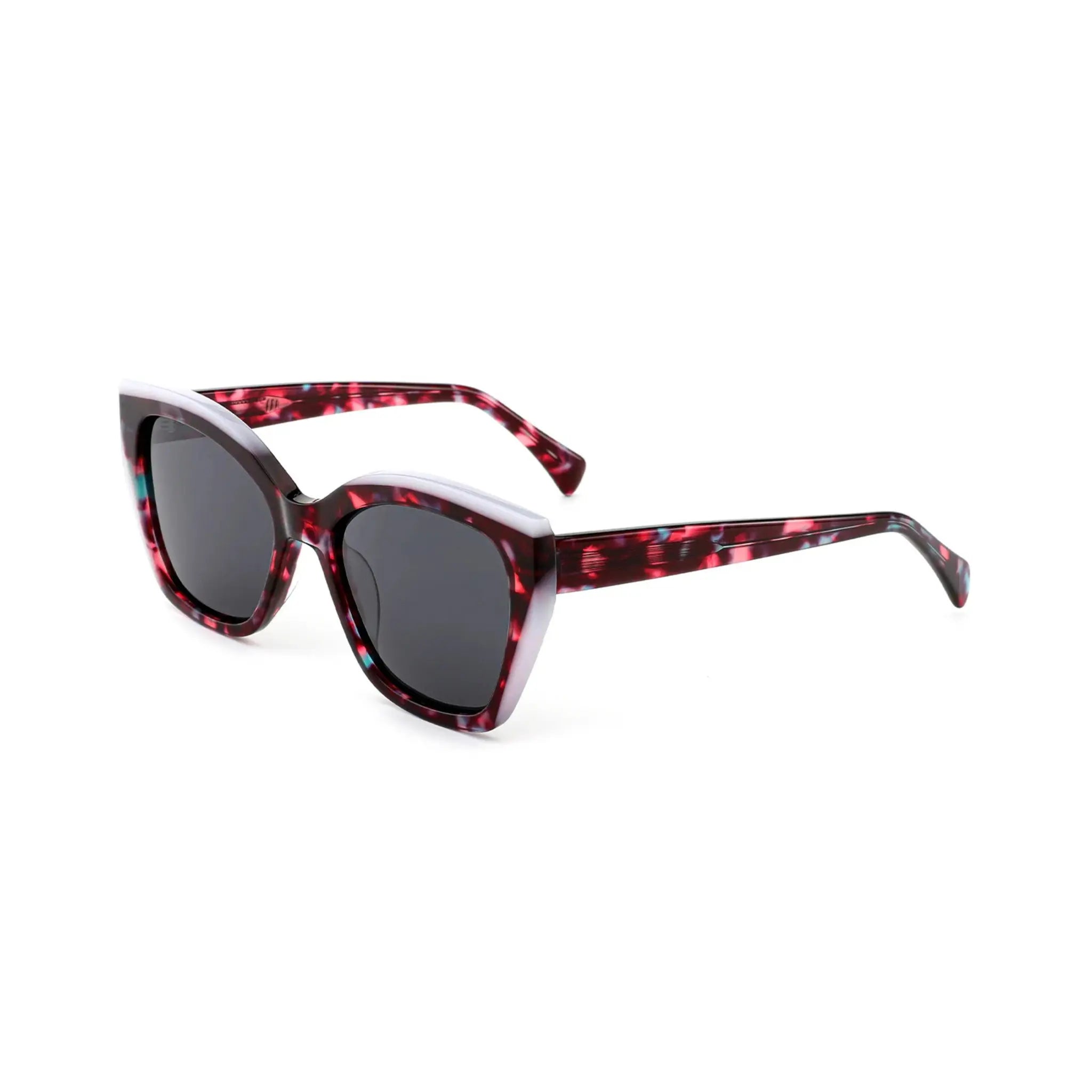 Betty’s Retro Shades Kitty sunglasses in marbled rose with dark grey lenses