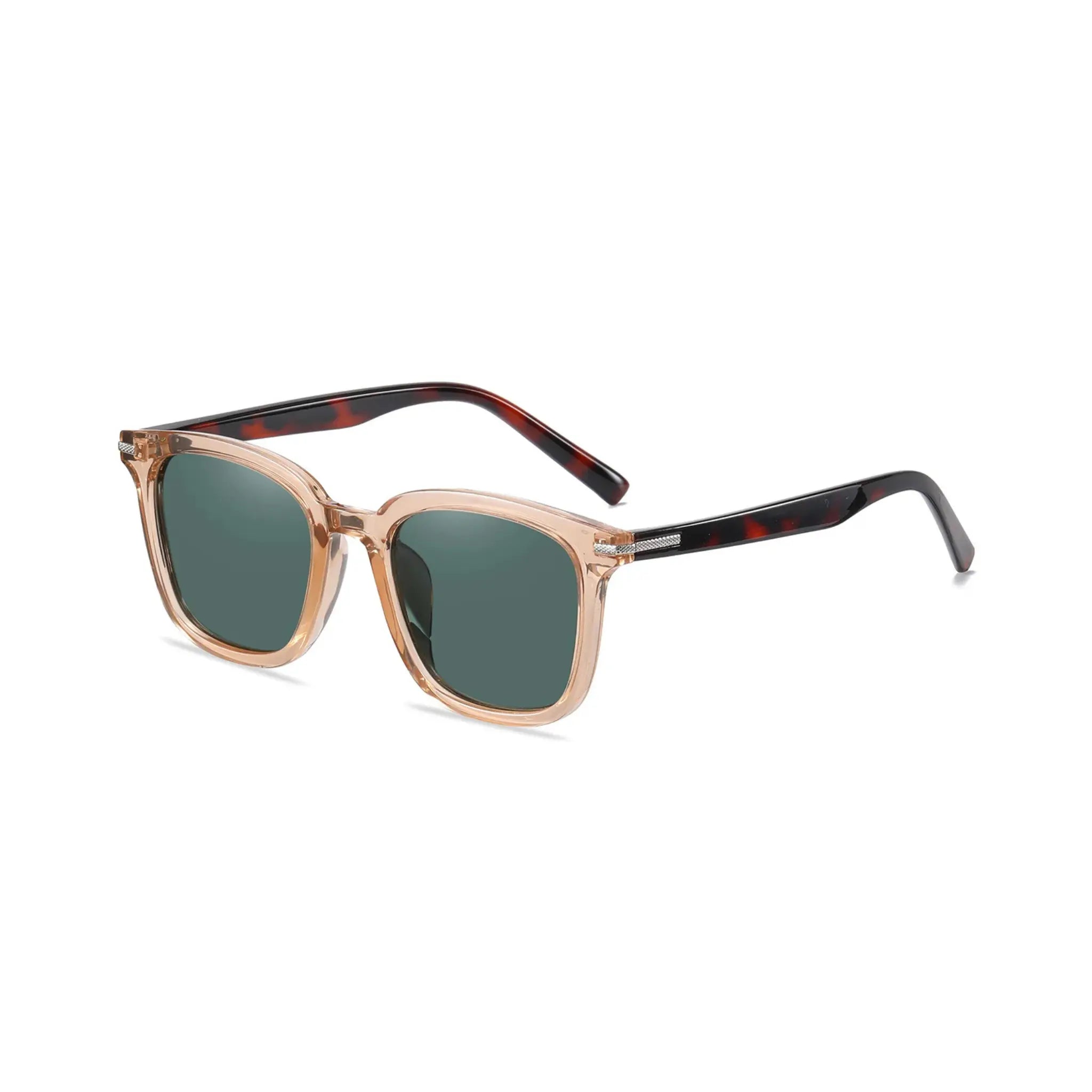 Betty’s Retro Shades Lana sunglasses in clear brown with dark green lenses