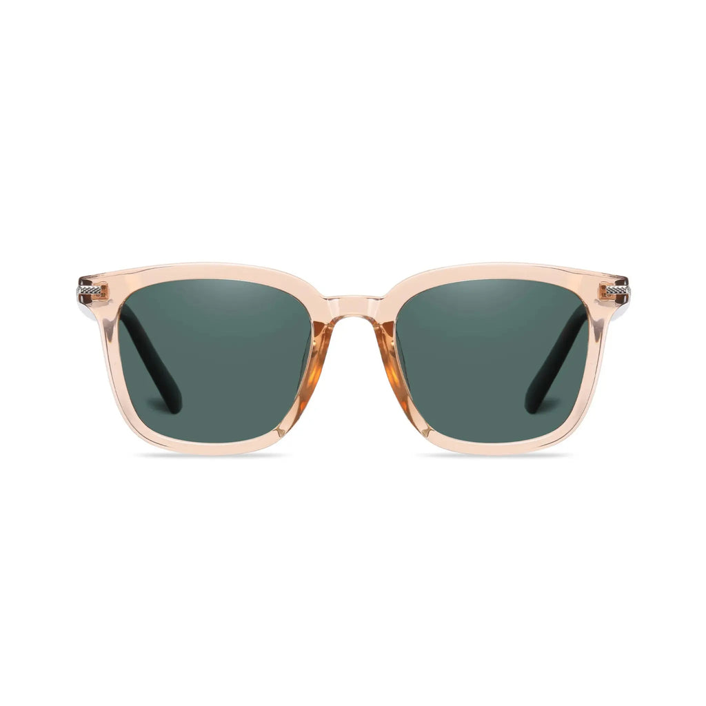 Betty’s Retro Shades Lana sunglasses in clear brown with dark green lenses