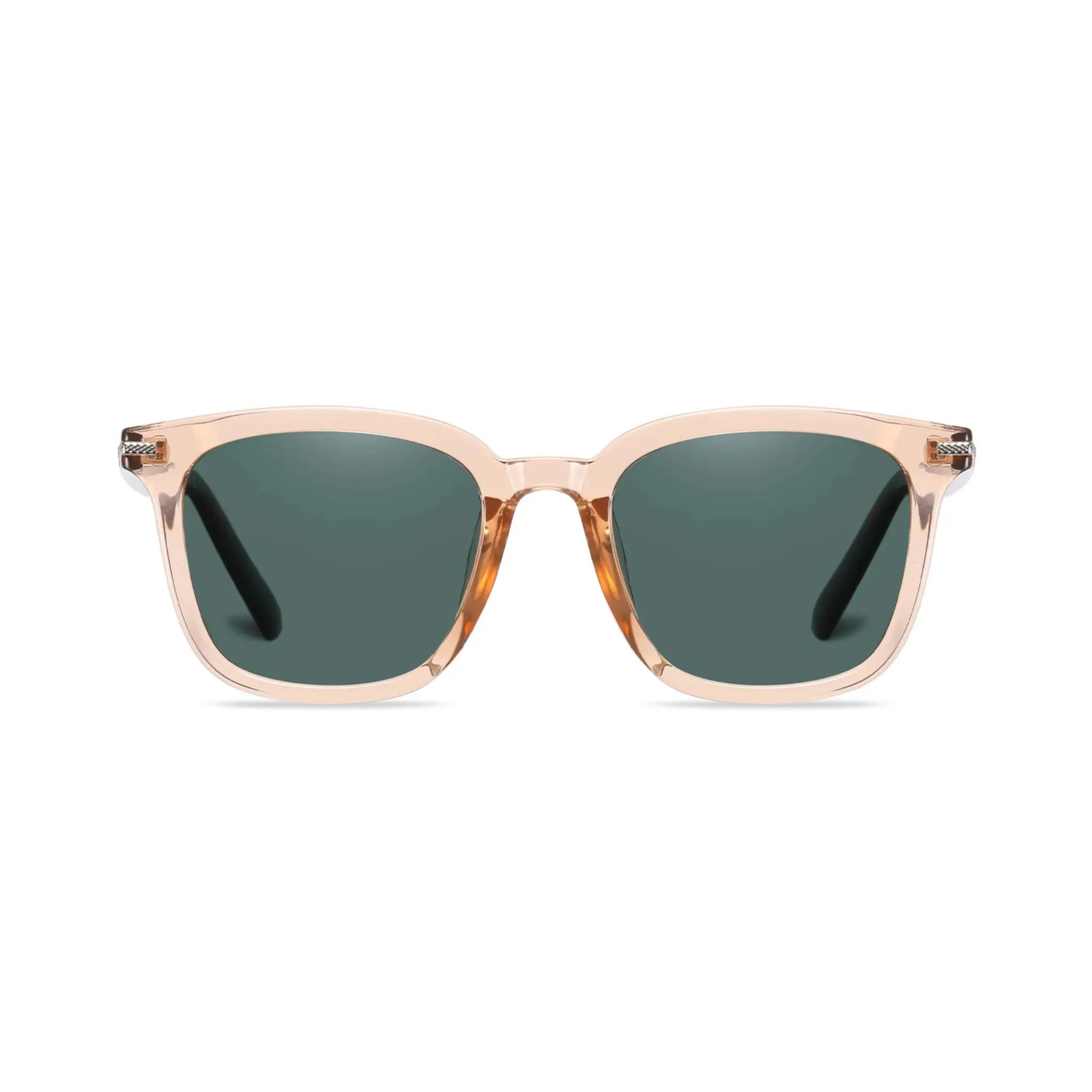 Betty’s Retro Shades Lana sunglasses in clear brown with dark green lenses