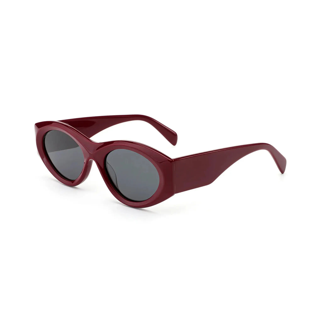 Betty’s Retro Shades Loretta sunglasses in wine red with dark grey lenses