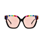 Betty’s Retro Shades Lucinda sunglasses in marbled black with rose lenses