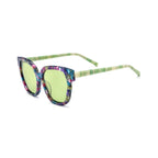 Betty’s Retro Shades Lucinda sunglasses in marbled purple with green lenses