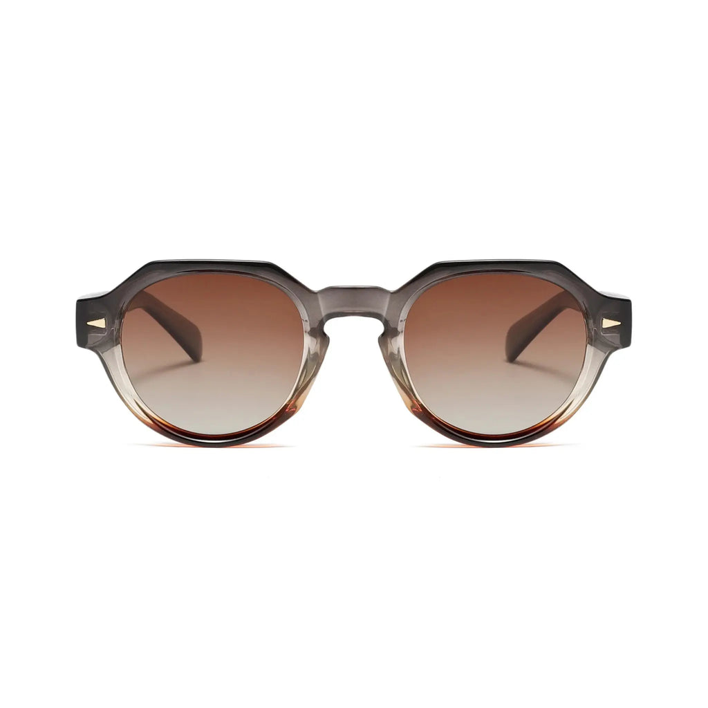 Betty’s Retro Shades Madge sunglasses in grey gradient with amber gradient lenses