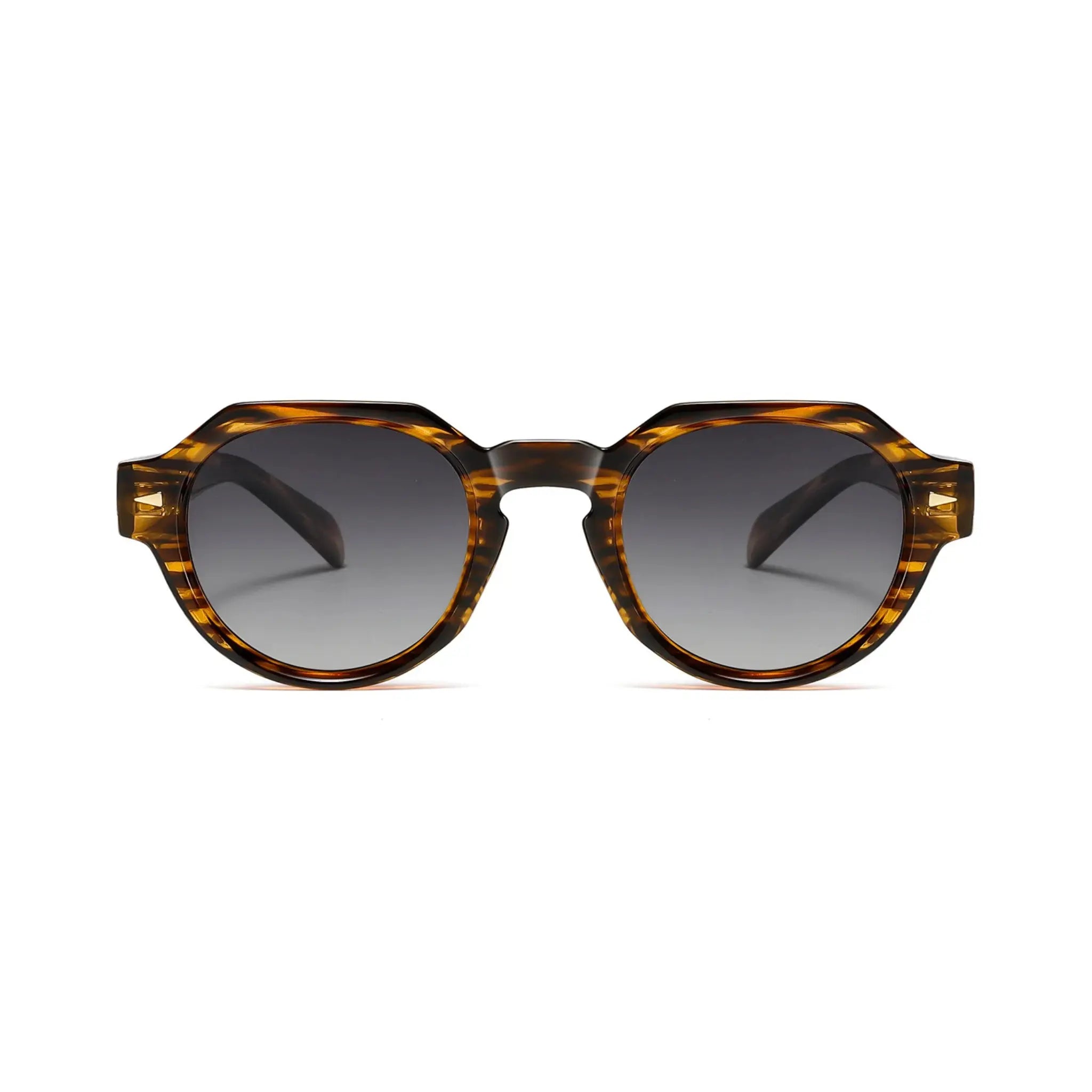 Betty’s Retro Shades Madge sunglasses in marbled brown with grey gradient lenses