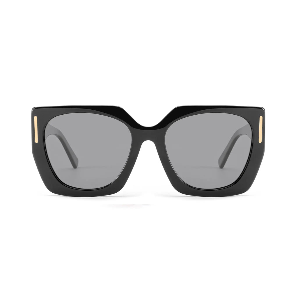 Betty’s Retro Shades Magnolia sunglasses in black with dark grey lenses